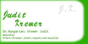 judit kremer business card